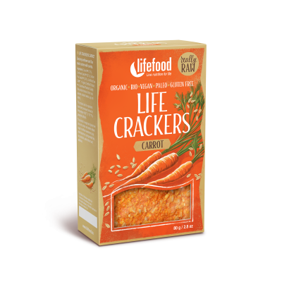Life Crackers Mrkvánky 80g RAW, BIO