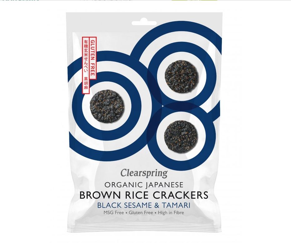 Krekry z hnědé rýže s černým sezamem 40g BIO