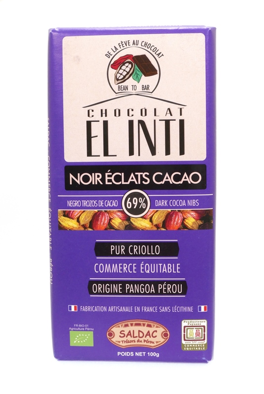 Čokoláda hořká s kakao.boby 100g BIO