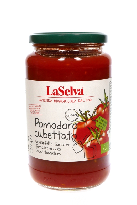 Rajčata loupaná kostky 520g BIO