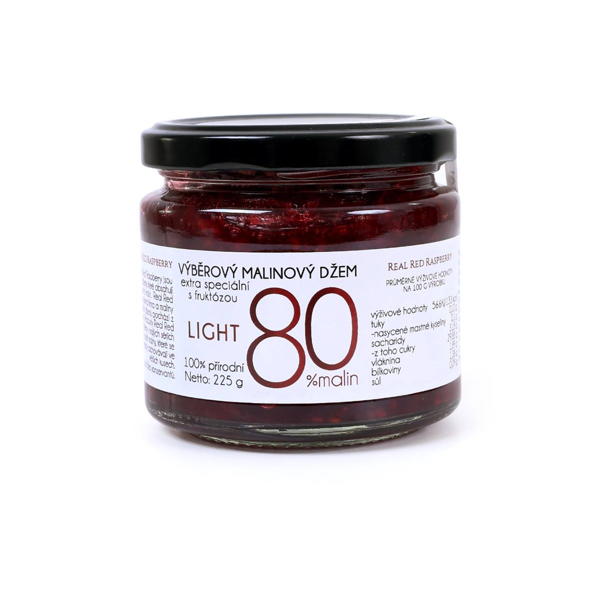 Džem malinový 80% 225g