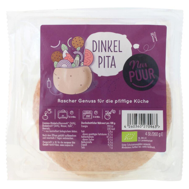 Pita placky špaldové 260g/4ks BIO