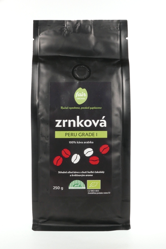 Káva zrnková Peru Grade-I 250g BIO