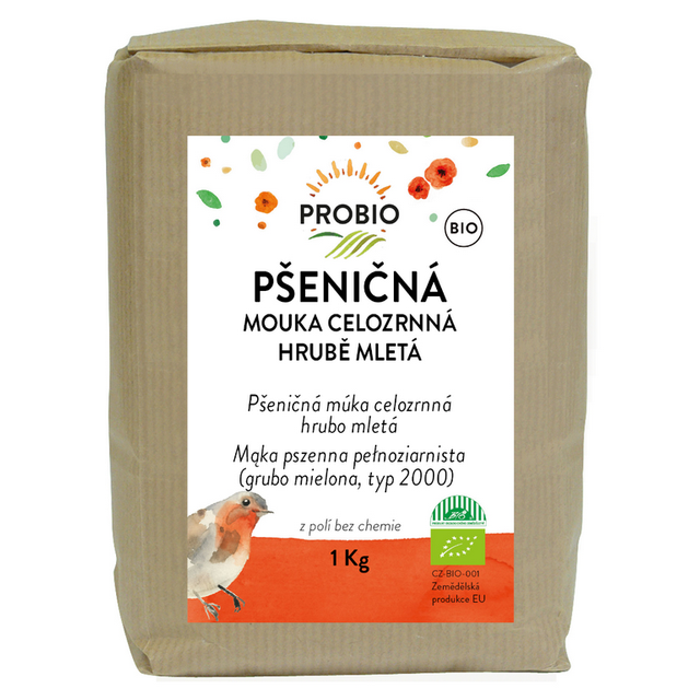 Mouka pšeničná celozrnná hrubá 1kg BIO