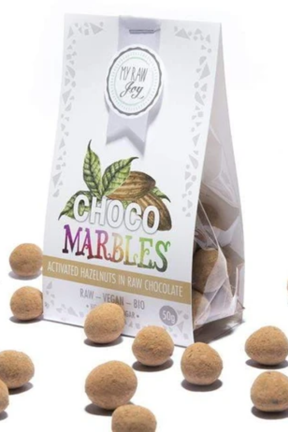 Lískové oříšky v čokoládě 50g BIO, RAW