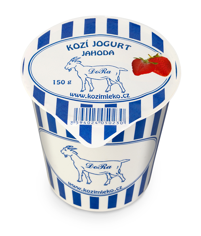 Kozí jogurt jahoda 150g